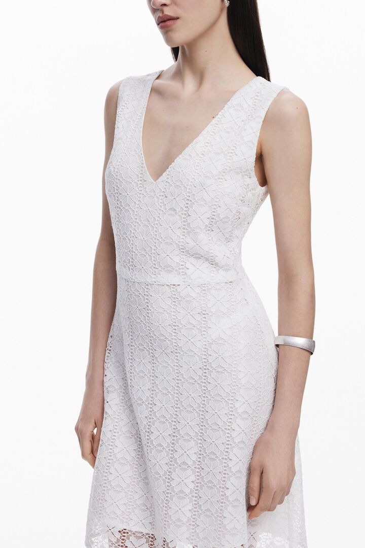 Sleeveless lace dress | Desigual