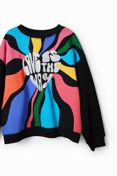 Multicolour message sweatshirt | Desigual