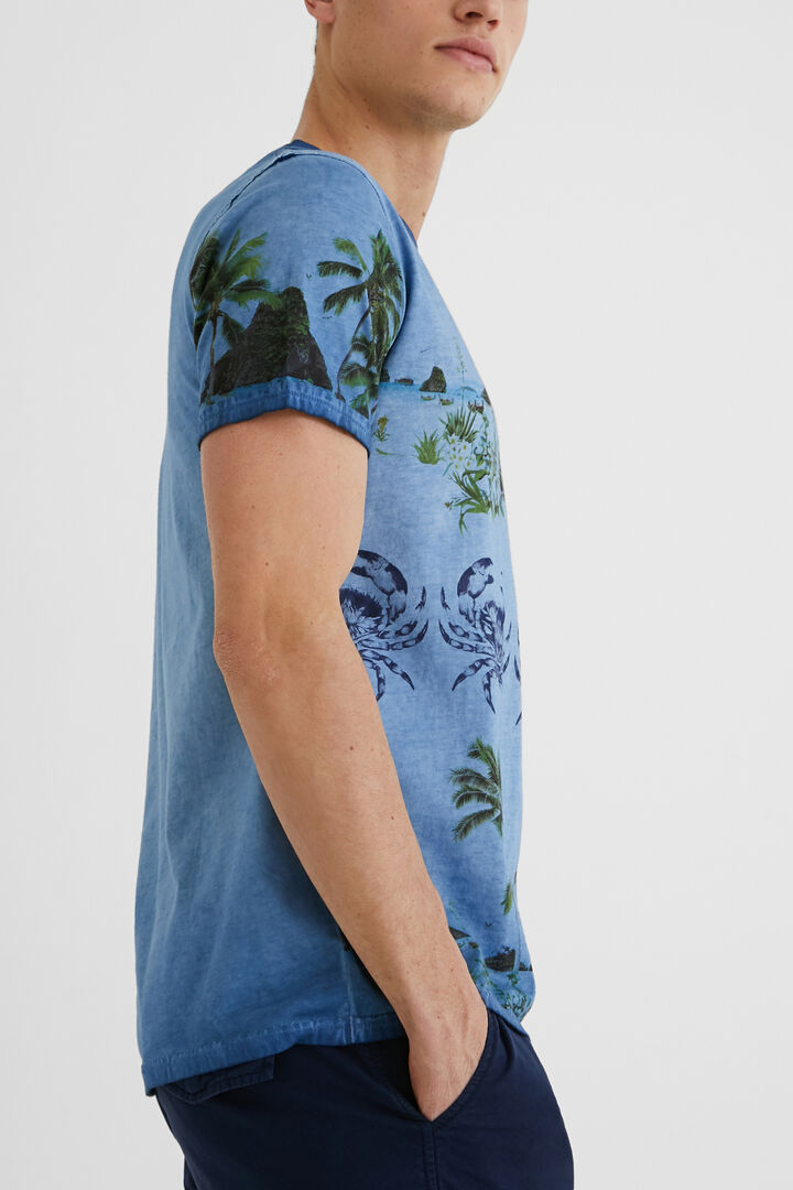 Camiseta tropical 100% algodón | Desigual