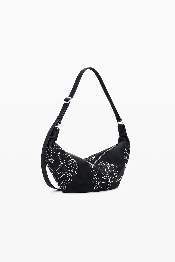 Bossa efecte pell amb tatxes petita | Desigual
