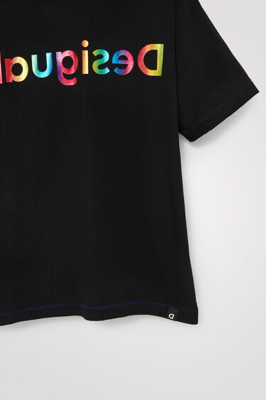 T-shirt met logo in regenboogkleuren | Desigual