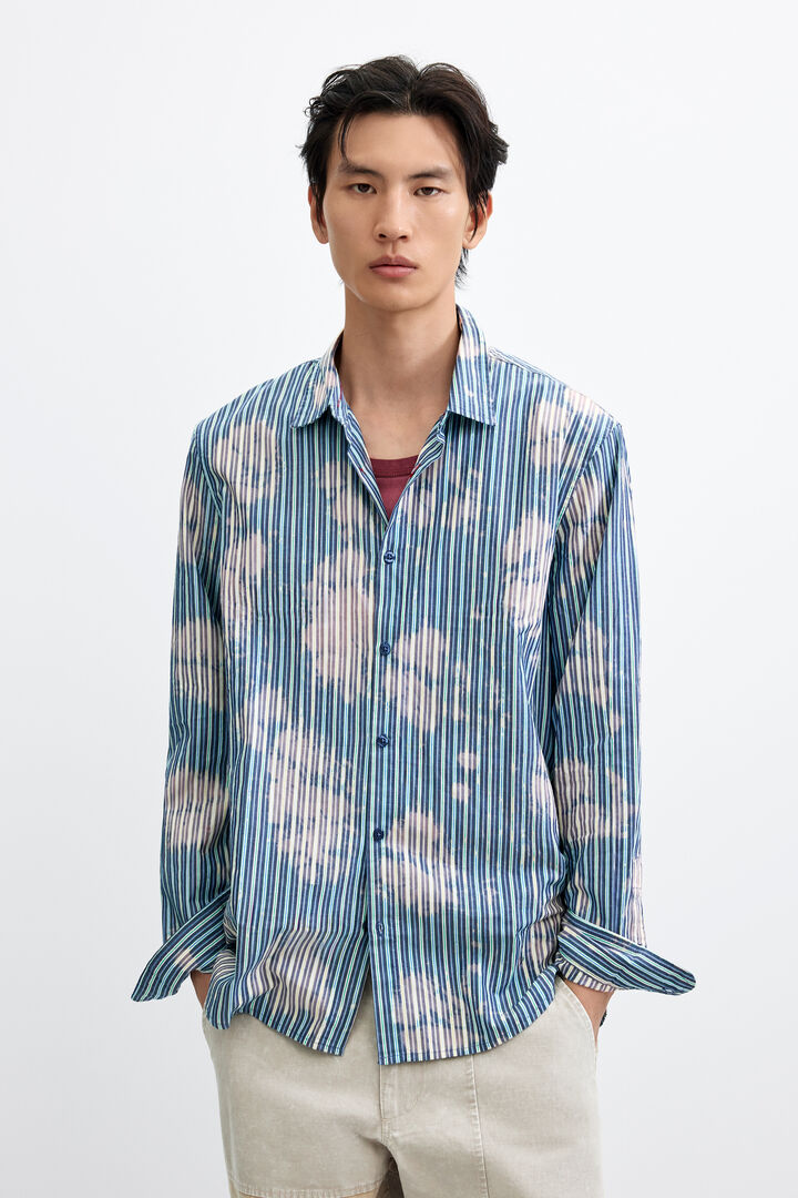 Tie-dye striped shirt