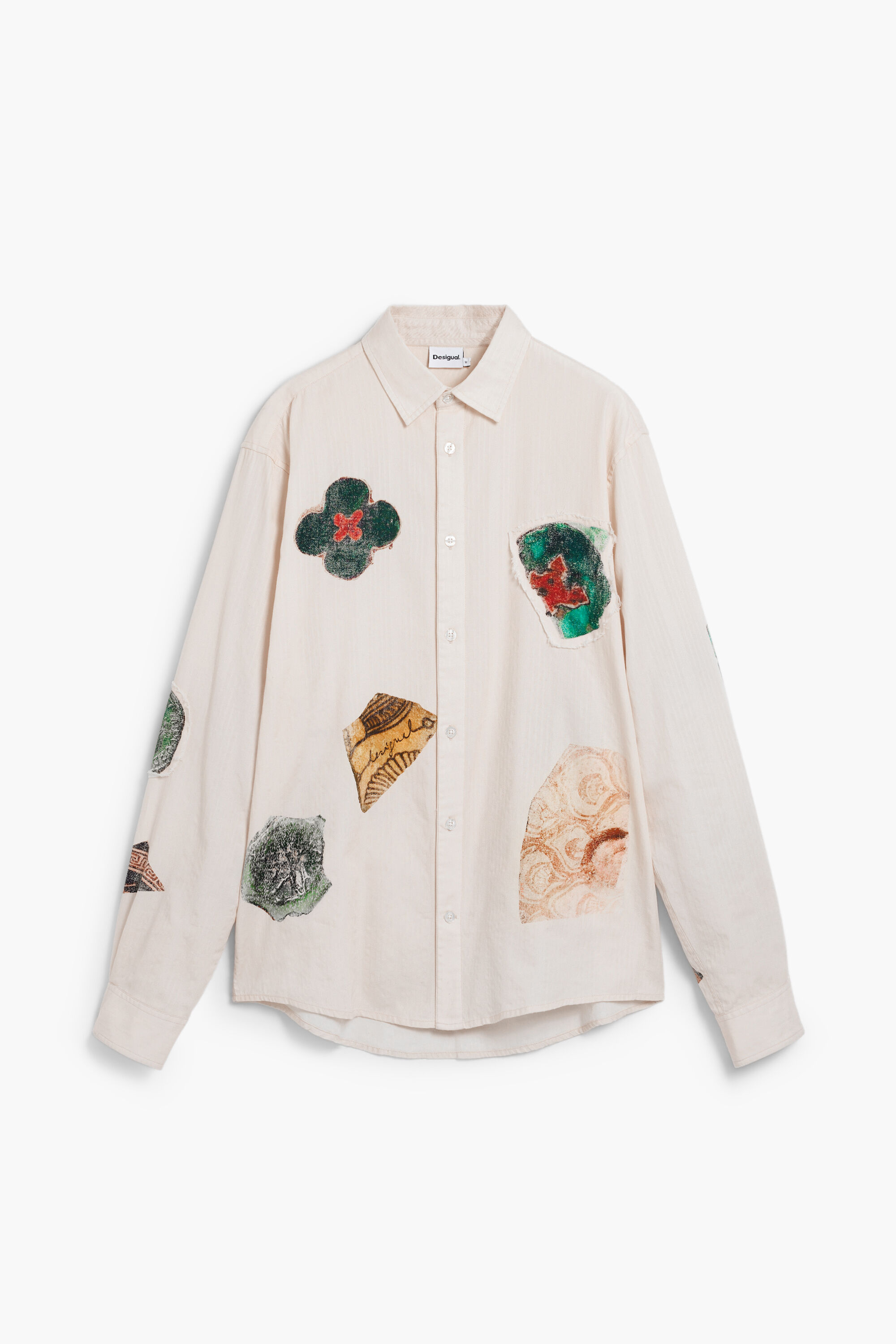 Camisa mosaico patch - WHITE - L