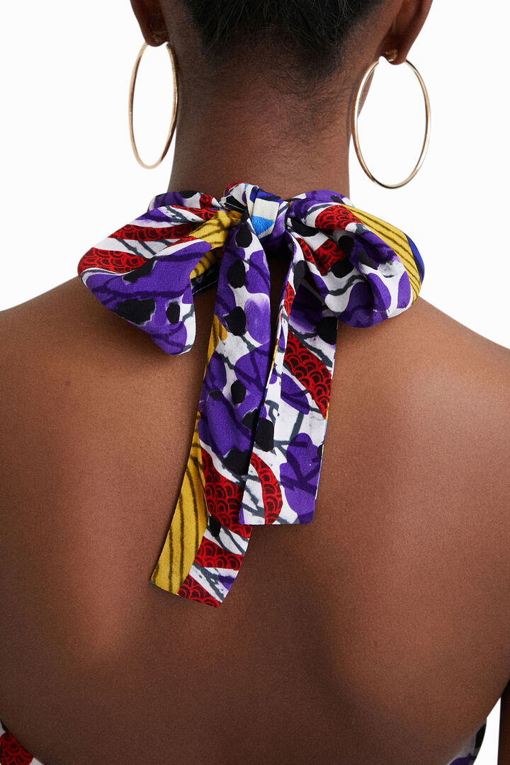 Krótka sukienka z koronki Stella Jean | Desigual