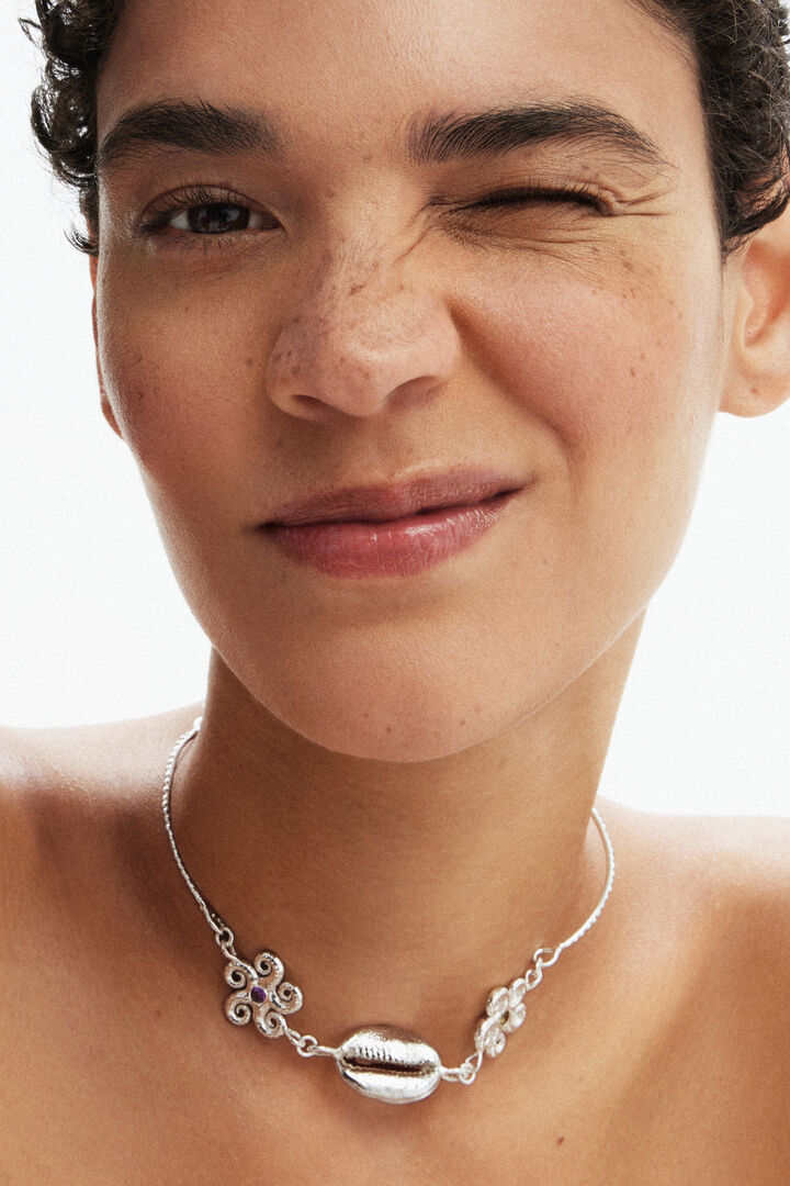 Zalio gold plated shell choker | Desigual