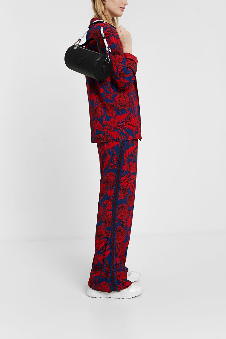 Floral print palazzo trousers | Desigual