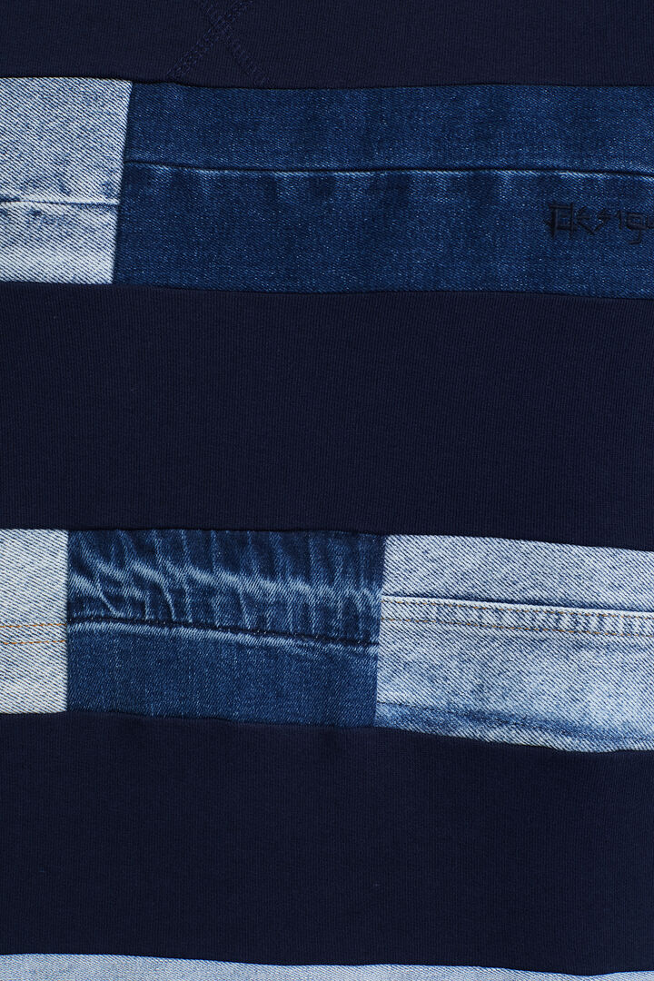Sudadera felpa parches vaqueros | Desigual