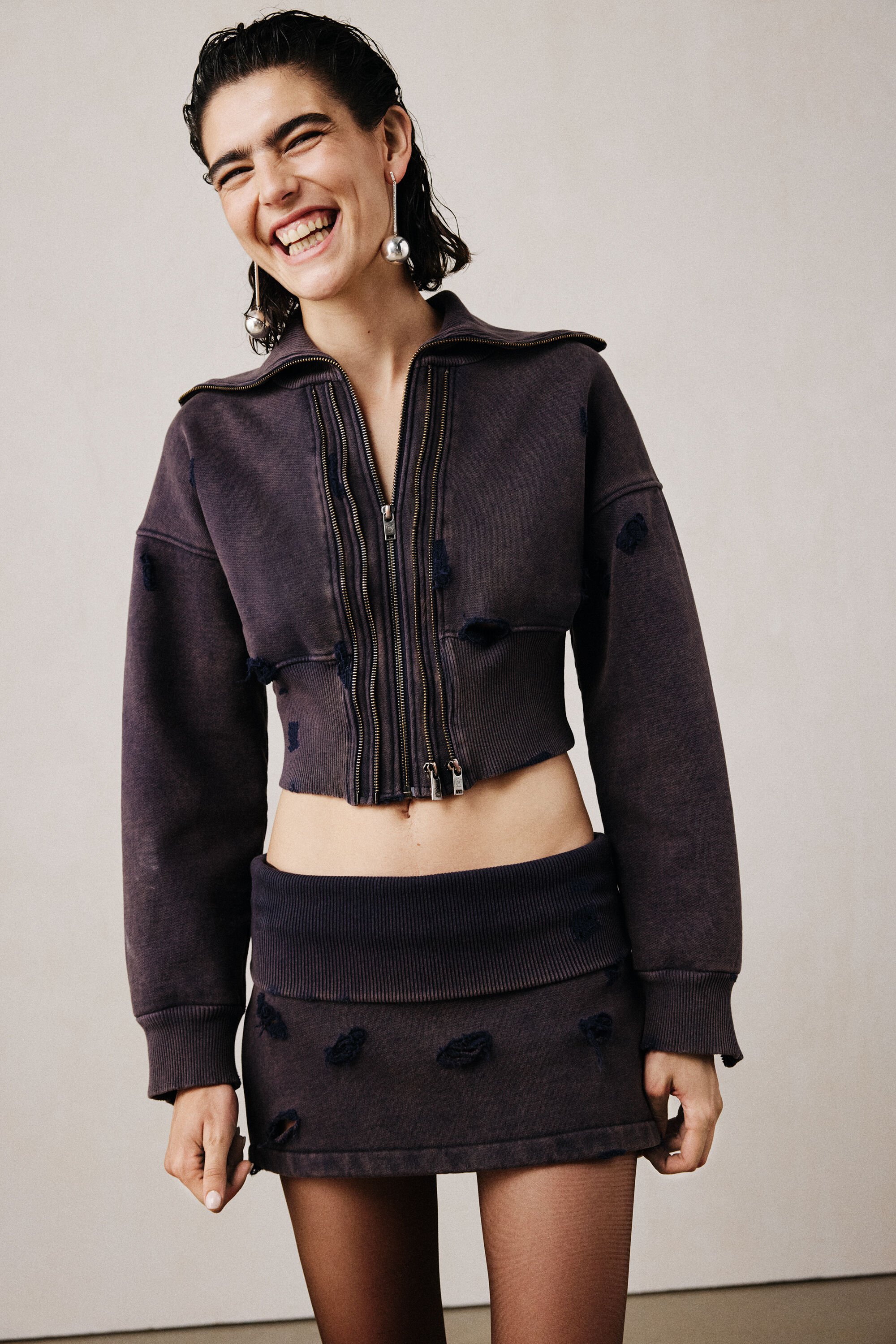 Studio sweatshirt met rits