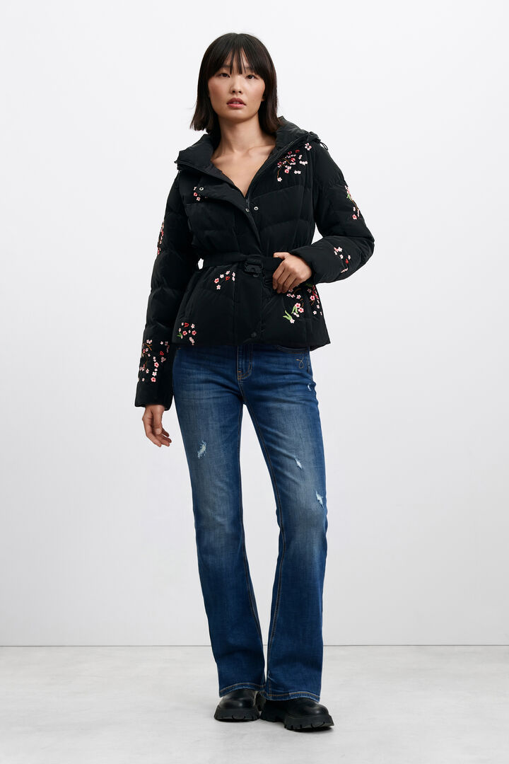 padded feather coat