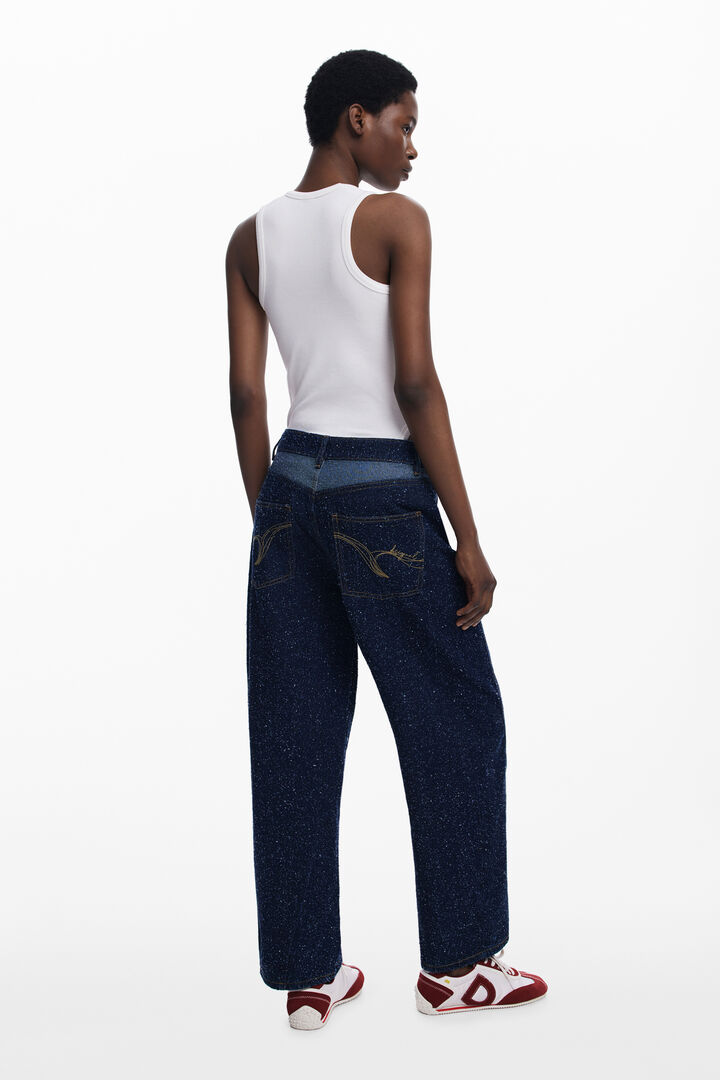 Two-tone denim trousers | Desigual