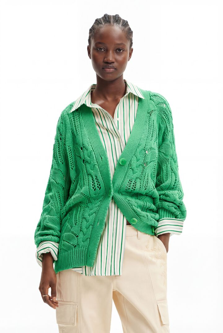 Oversize openwork cardigan | Desigual