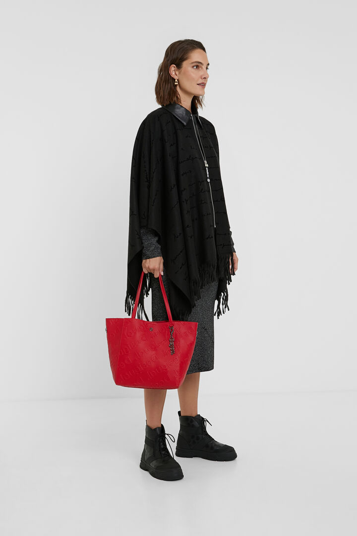 Collar and zipper poncho | Desigual