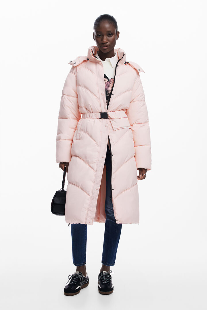 Pink padded coat | Desigual