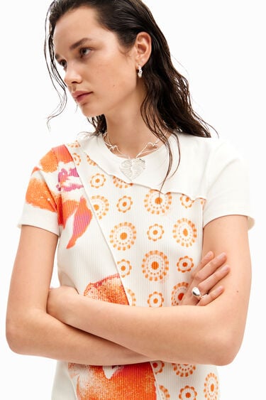 Camiseta patch flores | Desigual