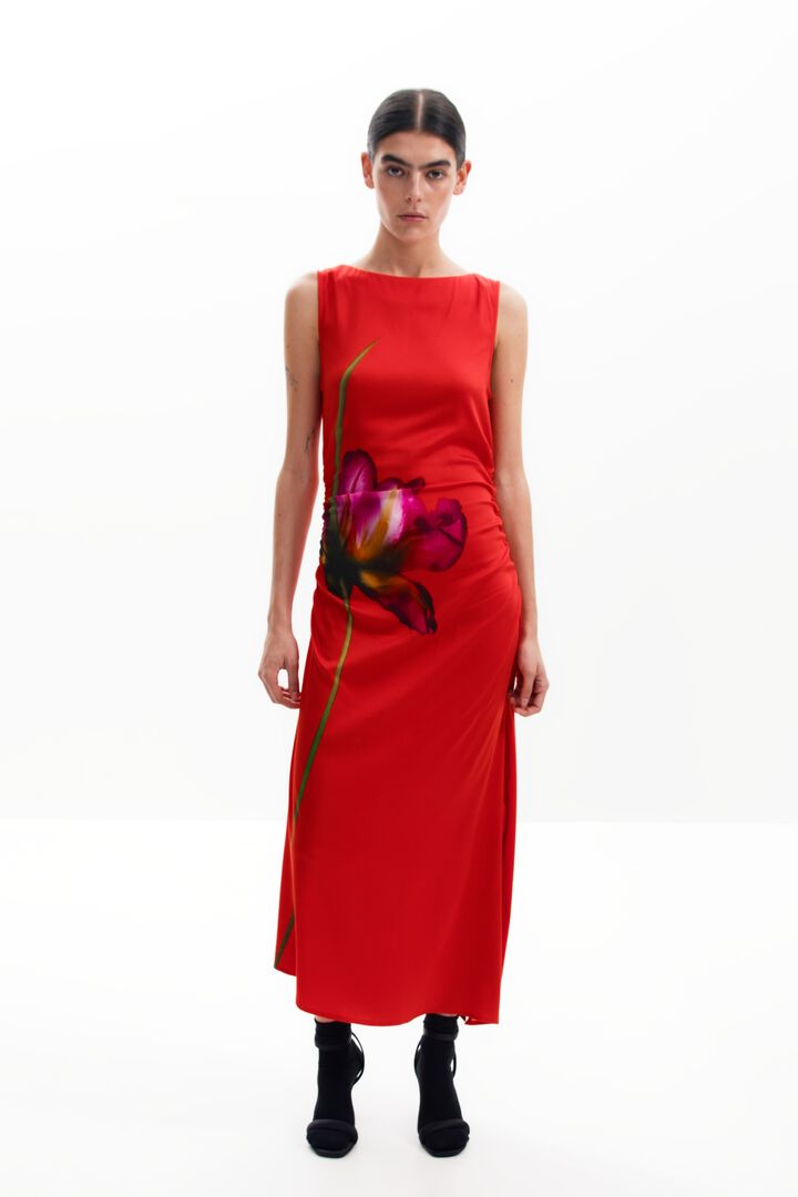 Orchid asymmetrical dress | Desigual