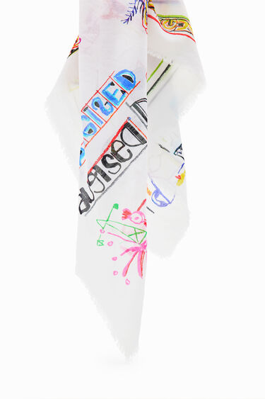 Illustration square scarf | Desigual