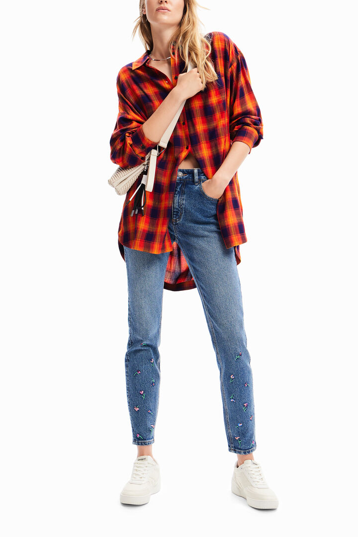 Oversize plaid shirt | Desigual
