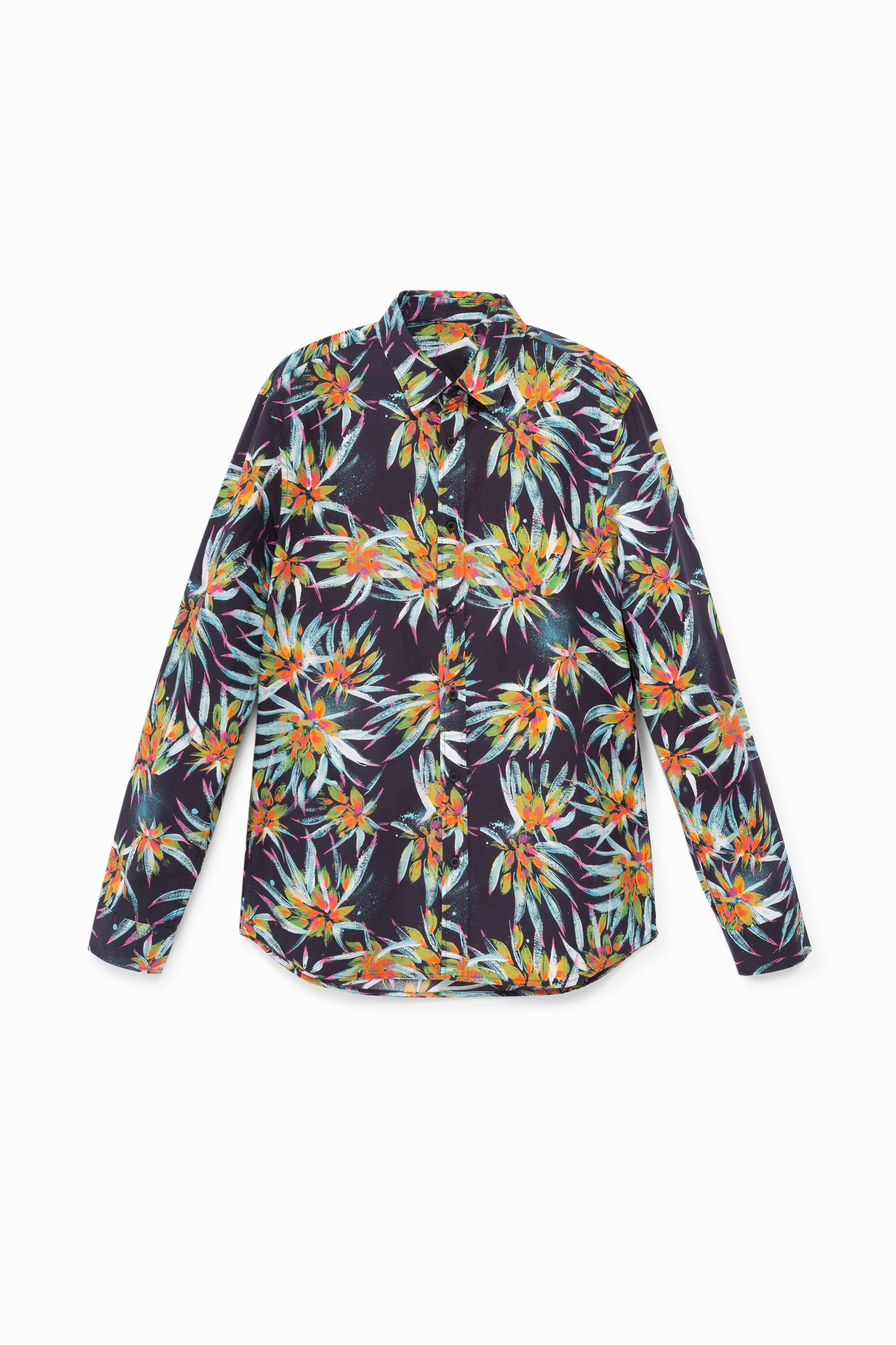 Floral tropical print shirt