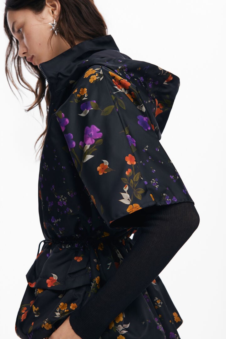 Petal zipper poncho | Desigual