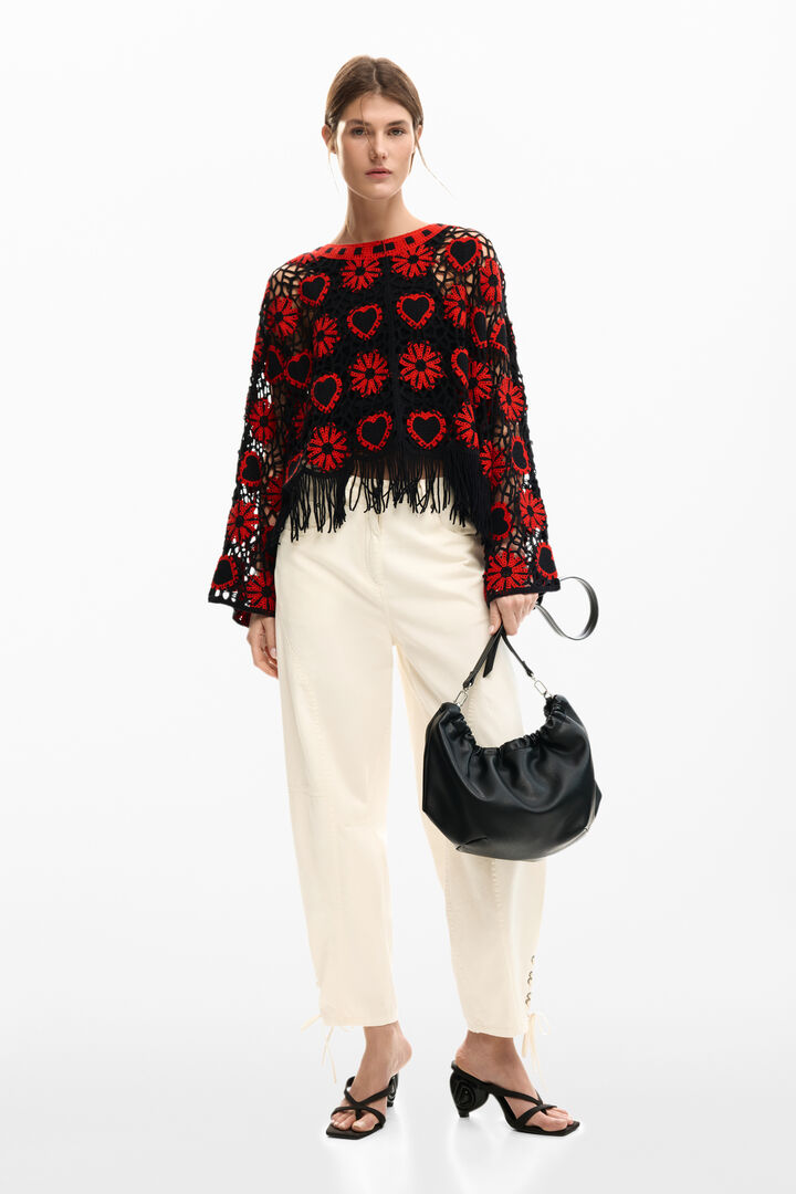 CROCHET SWEATER HEARTS | Desigual
