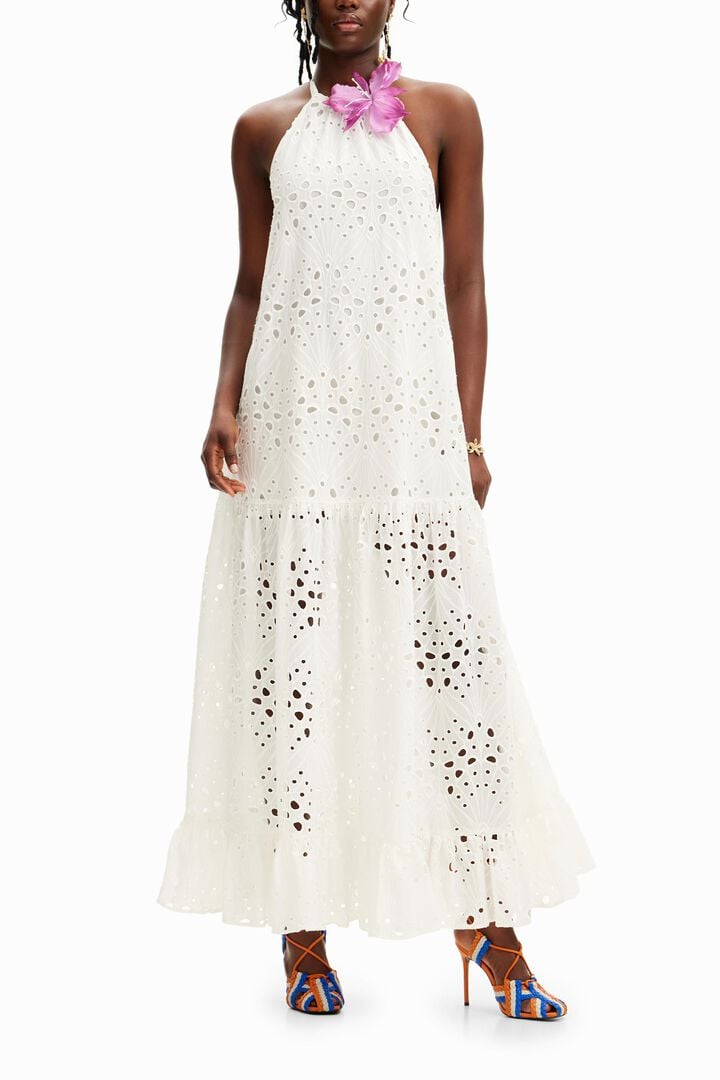 Robe longue broderies Stella Jean | Desigual