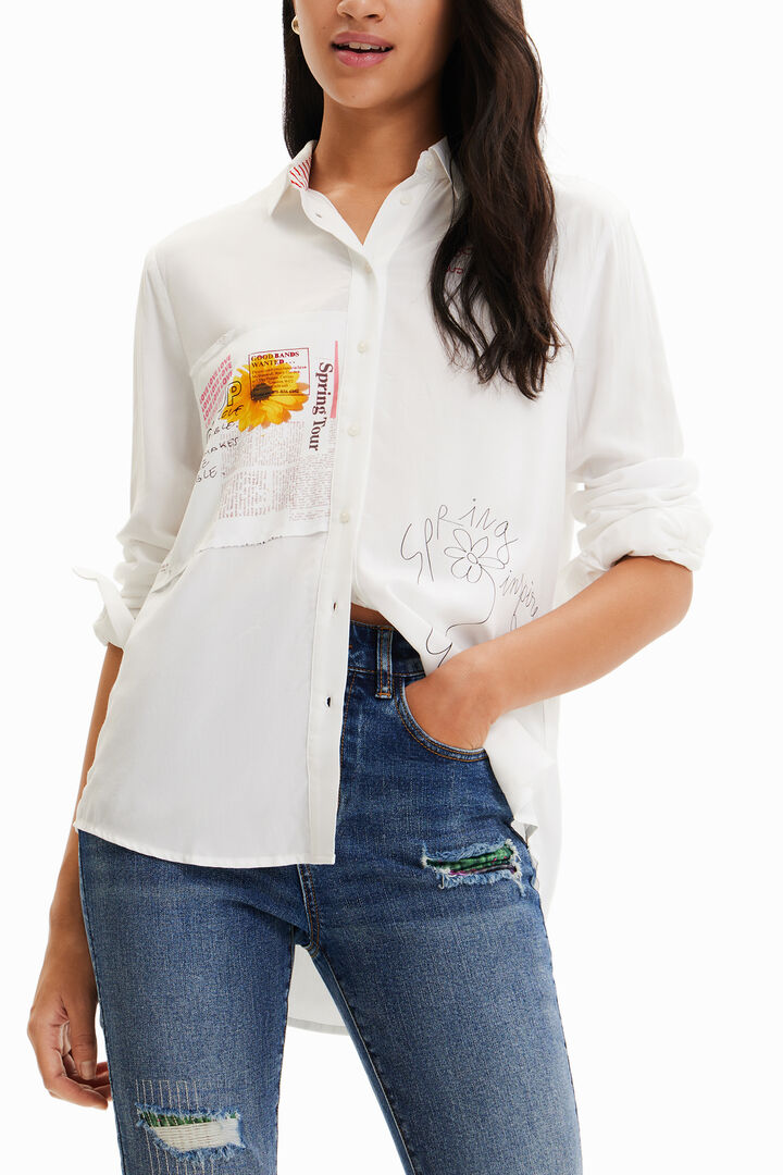 Patchwork message shirt | Desigual