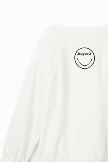 Sweatshirt met bloemen en Smiley® | Desigual