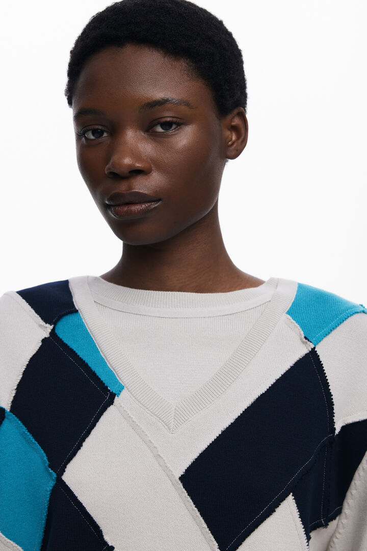 Double-neck diamond-pattern sweater Botter | Desigual