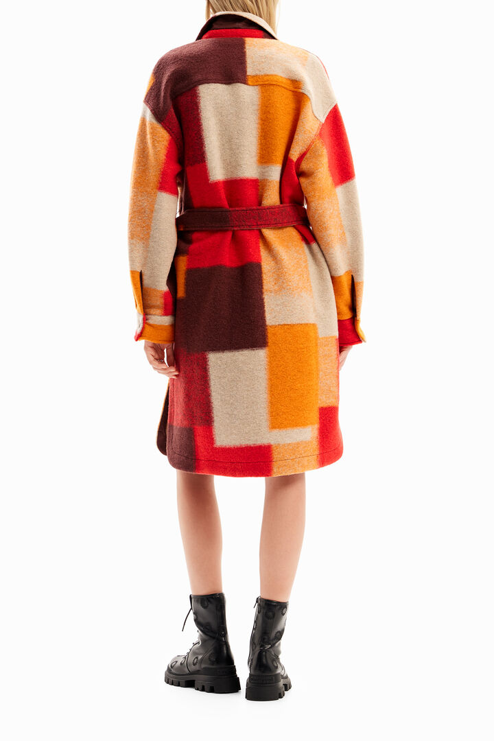 Abrigo sobrecamisa cuadros | Desigual