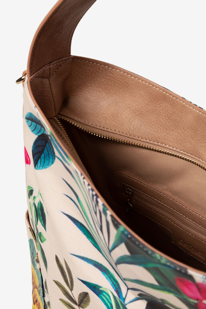 Weiße Tasche mit Blumen Yakarta Mini | Desigual