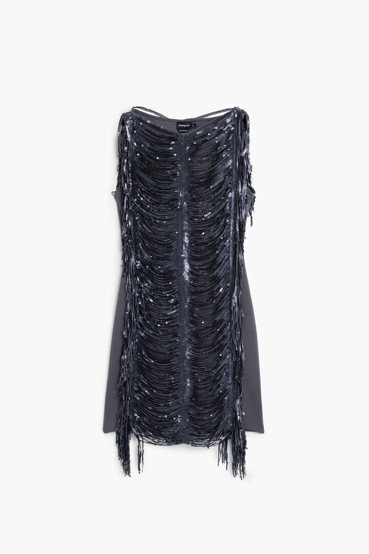 FRINGED SEQUIN DRESS | Desigual