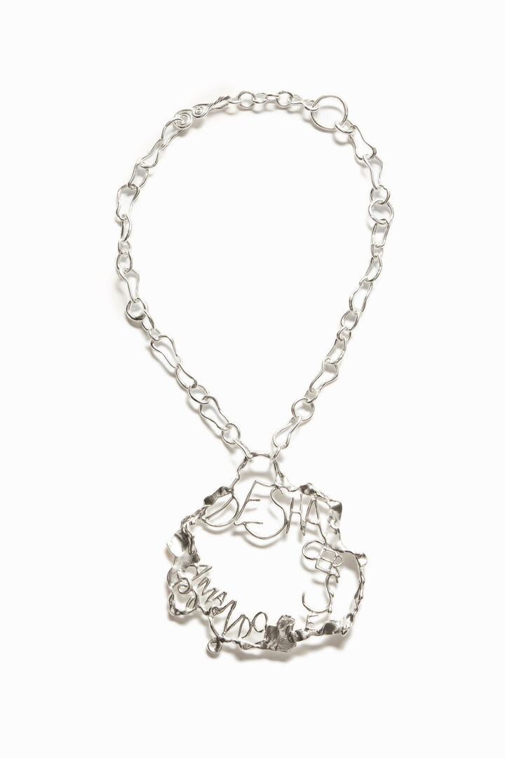 Zalio gold plated message necklace | Desigual
