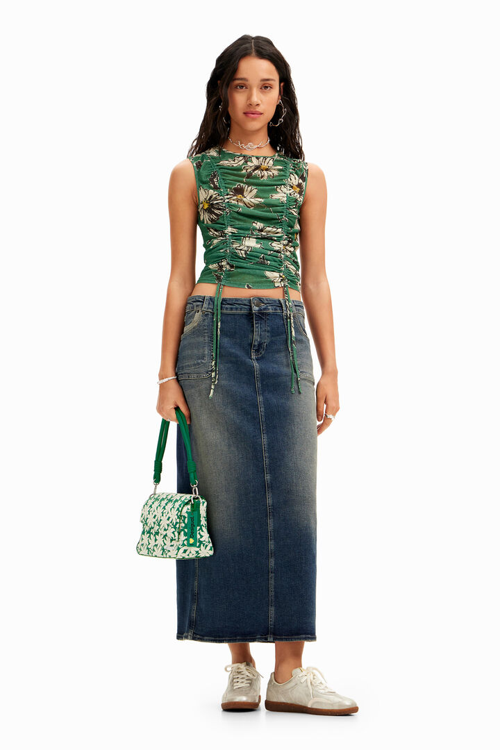Bolso S textura flores | Desigual