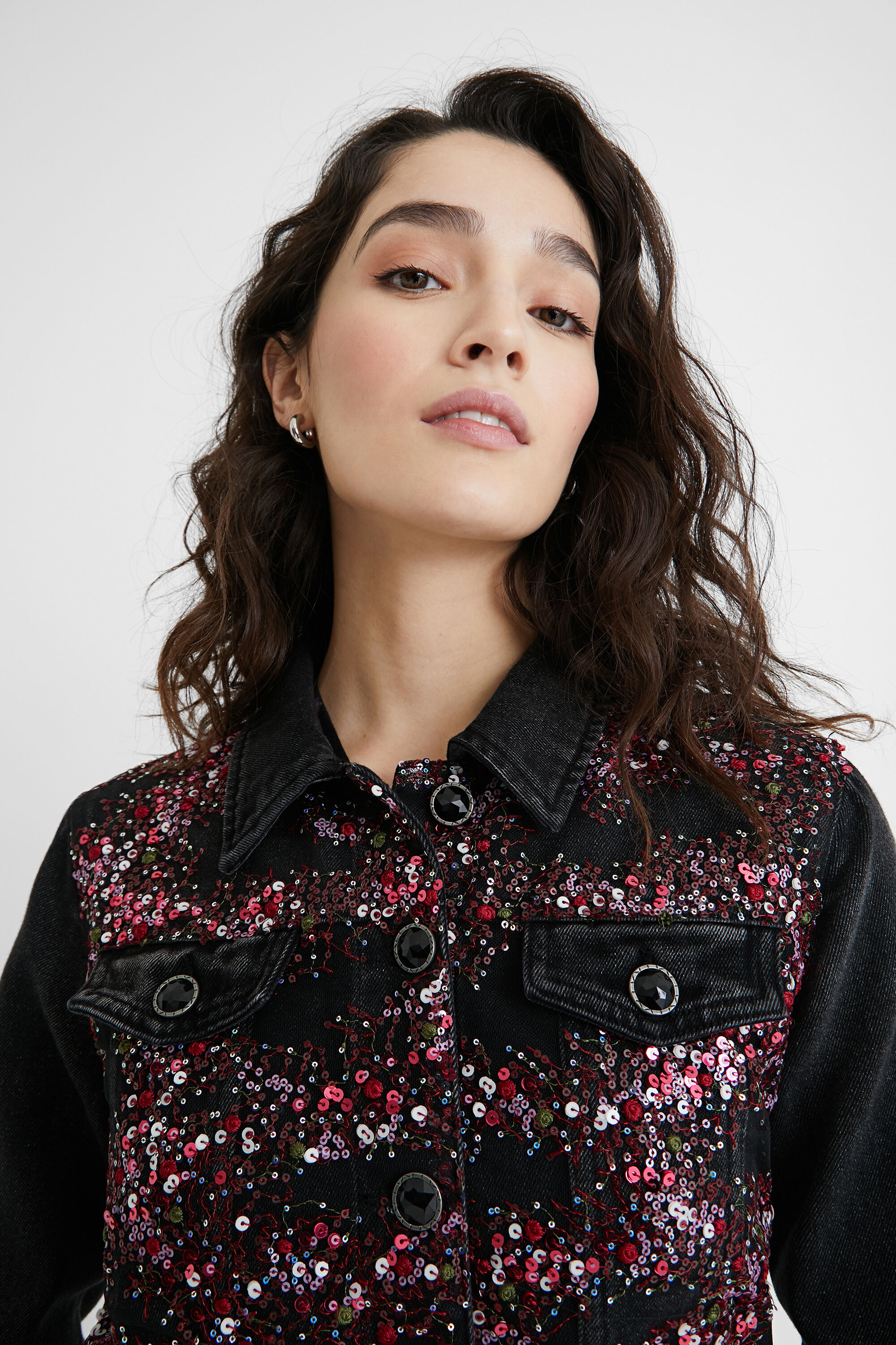 Sequin Rock & Roll Patch Denim Jacket – The Society Marketplace