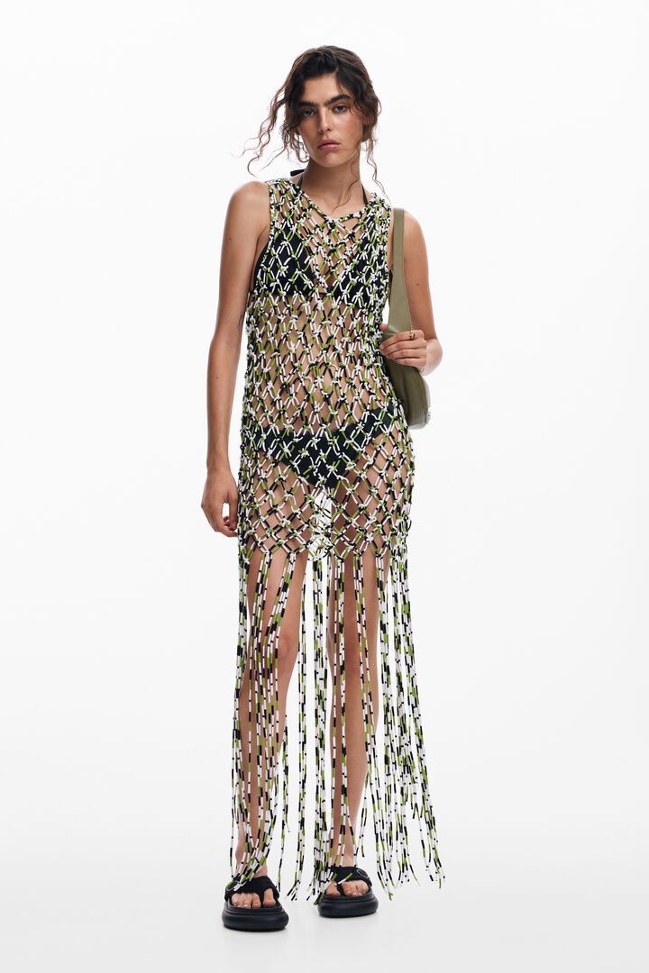 Robe en maille effet filet