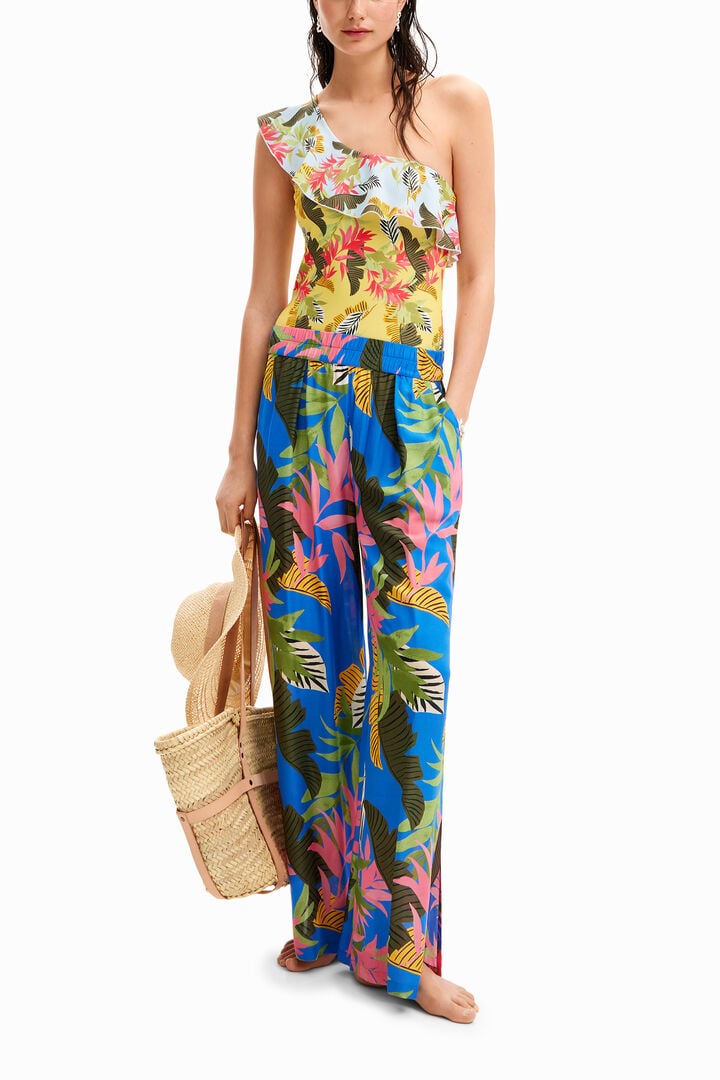 Tropical wide-leg trousers | Desigual