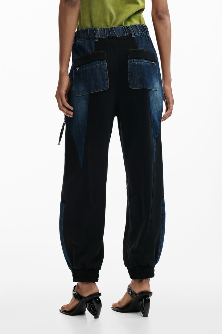 Patchwork denim trousers | Desigual