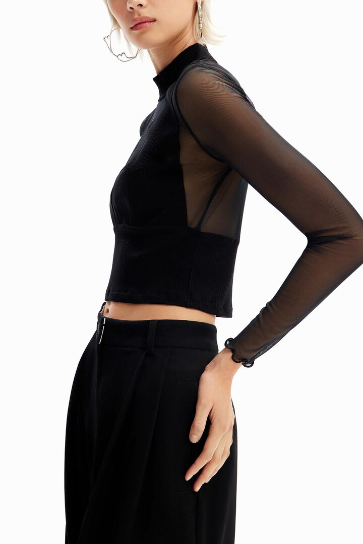 Camiseta tul transparencia | Desigual
