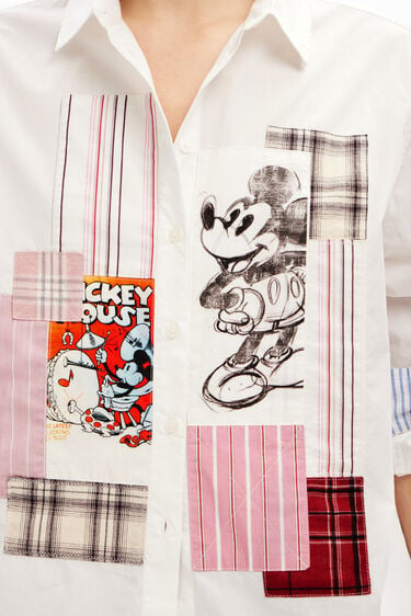 Koszula w patchworkowy deseń z Myszką Miki | Desigual