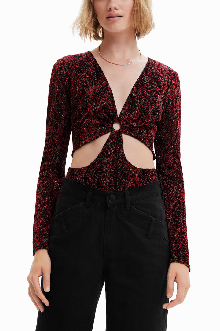 Błyszczące body cut-out | Desigual
