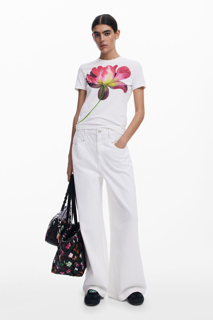Large flower T-shirt | Desigual