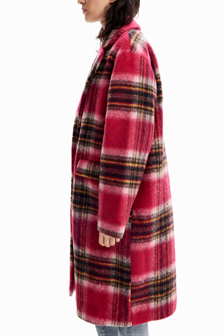 Plaid wool coat | Desigual
