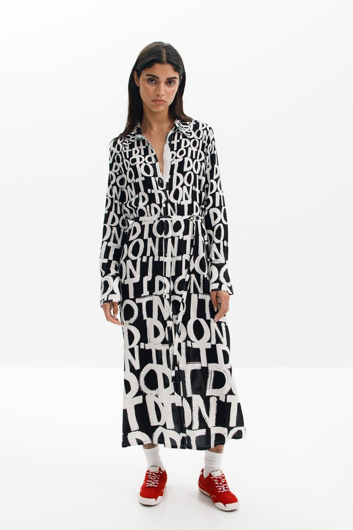 Vestido midi lettering | Desigual
