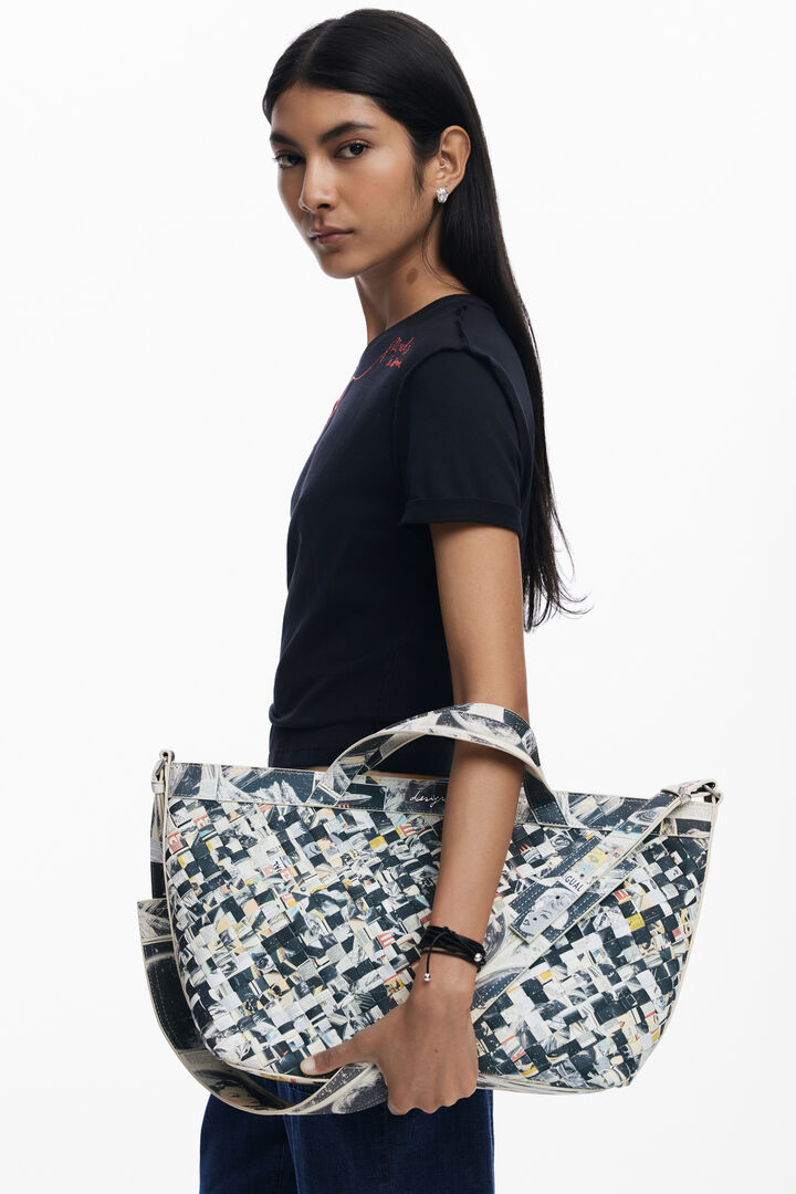 Bolso mediano shopper trenzado | Desigual
