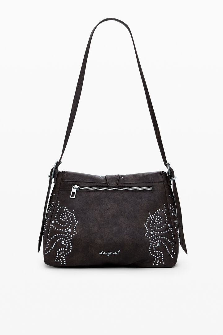 Medium faux leather buckle bag | Desigual