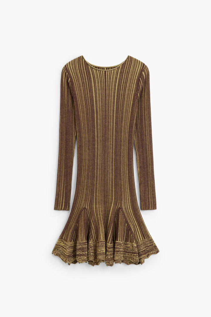 Long-sleeve striped dress