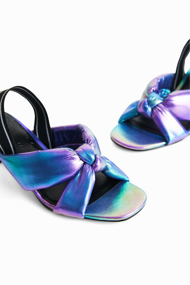 Iridescent heeled sandal | Desigual