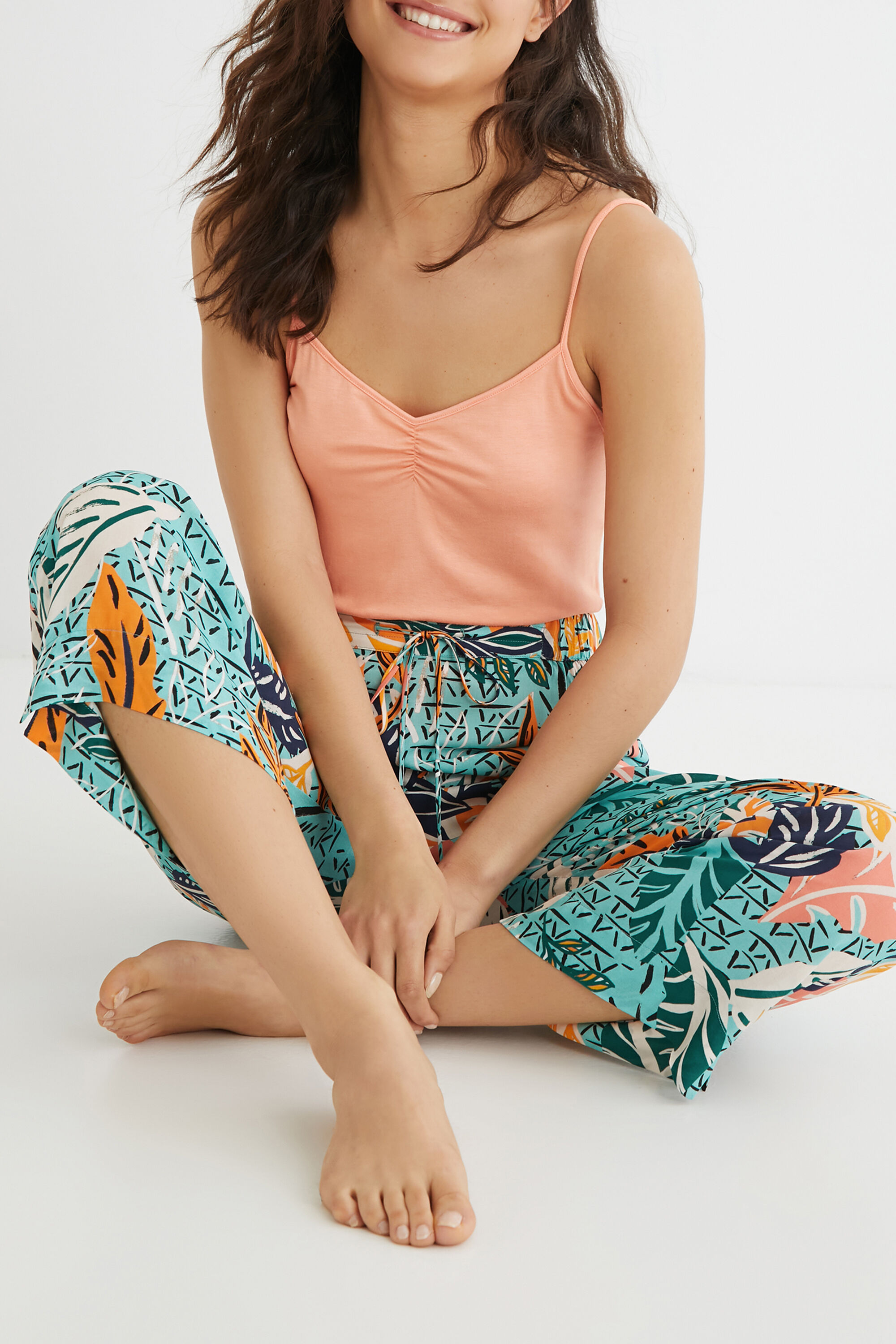 Pantalon long pyjama viscose Desigual