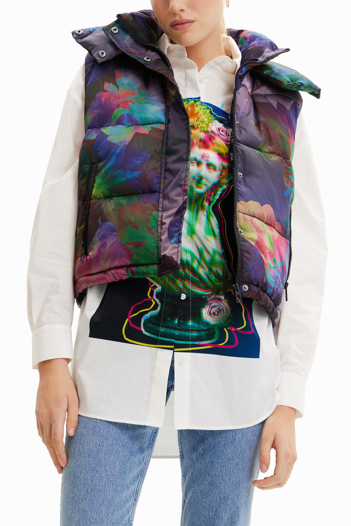 Floral padded gilet | Desigual