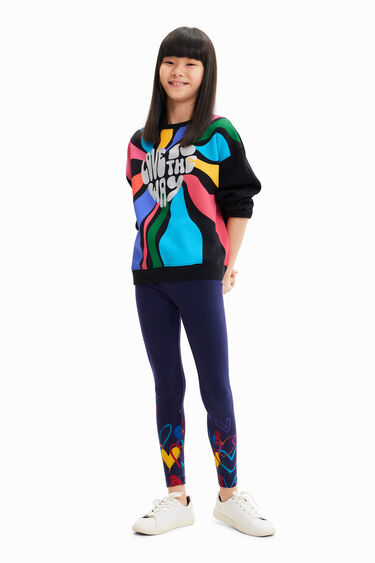 Multicolour message sweatshirt | Desigual